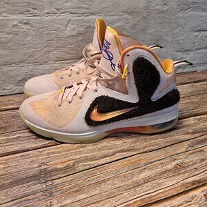 Nike LeBron James 9 King of LA 2022 sneaker in the Regal pink multi-color men 11